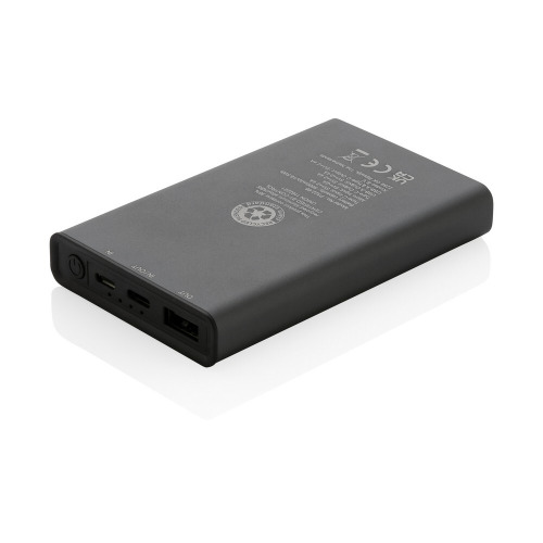 Power bank 5000 mAh Terra, aluminium z recyklingu Szary P322.682 (1)