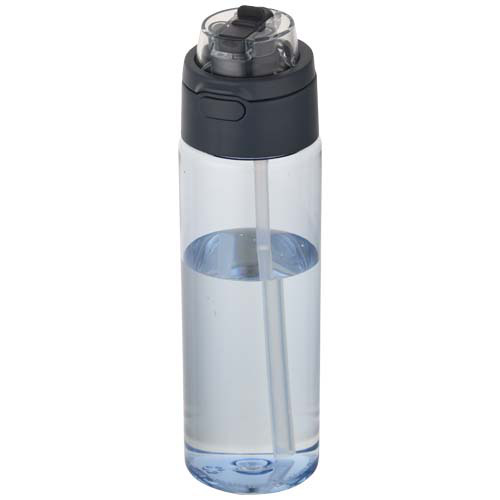Bidon na wodę Theron o pojemności 700 ml, wykonany z tworzywa sztucznego pochodzącego z recyklingu (RCS), z pokrywką o podwój Szaroniebieski 10095055 