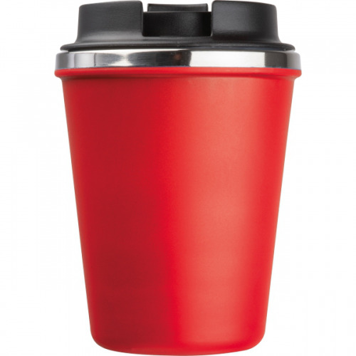 Kubek termiczny 350 ml z powłoką z recyklingu METODY Czerwony 8496205 (6)