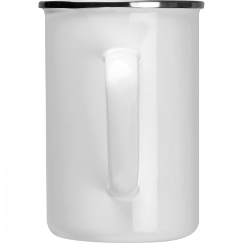 Kubek metalowy emaliowany 550 ml GENE Biały 8385706 (2)