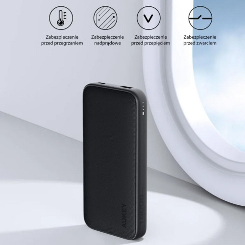 Power bank 10000 mAh Aukey Czarny VAM13-03 (5)