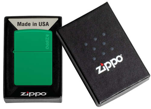 Zapalniczka Zippo Classic z logo Grass Green Matte ZIP60006628 (3)