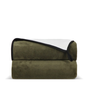 Dwuwarstwowy koc coral fleece 120 × 150 cm (500 g/m²) sublimacja Dried Green