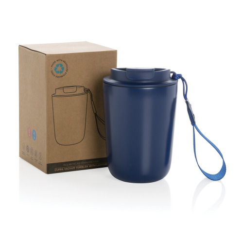 Kubek termiczny 380 ml Cuppa, stal nierdzewna z recyklingu niebieski P435.025 (10)