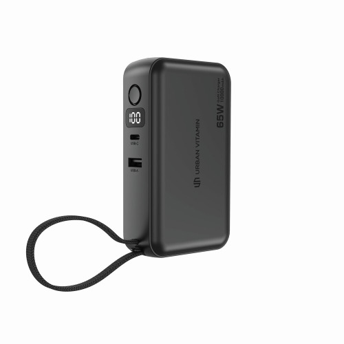 Ładowarka 2 w 1, power bank do laptopa 10000 mAh, 65W Eureka Czarny P301.9901 
