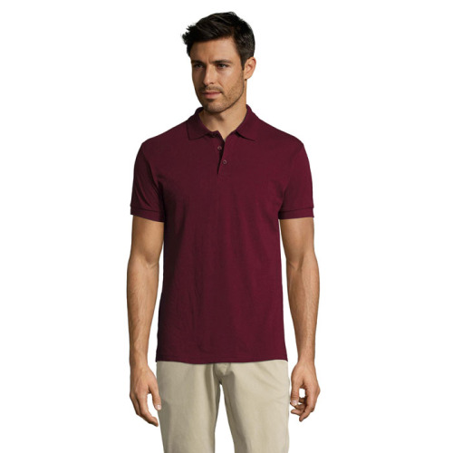 PRIME Męskie polo 200g Burgundy S00571-BG-M 