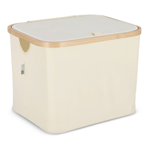 Składany kosz InSideOut z pokrywą Sogne 40,5 x 33 x 30cm rPET Ecru LT57104-N0054 (2)