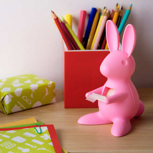 Podajnik taśmy Desk Bunny Różowy QL10114-PK (5)