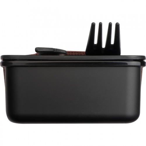 Lunch box ze sztućcami VIGO 600 ml Czarny 265903 (4)