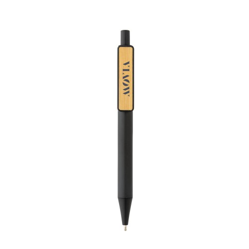Długopis z bambusowym klipem, RABS czarny P611.081 (3)