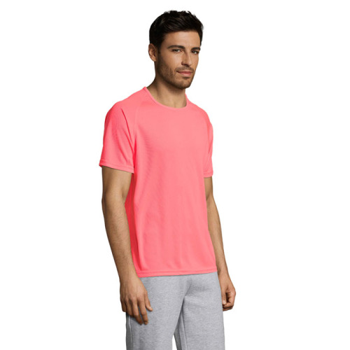 SPORTY Męski T-SHIRT 140g Neon Coral S11939-NC-L (2)