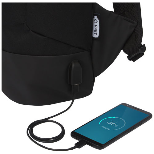 Plecak antykradzieżowy z plastiku z recyklingu Cover Czarny 12051090 (5)