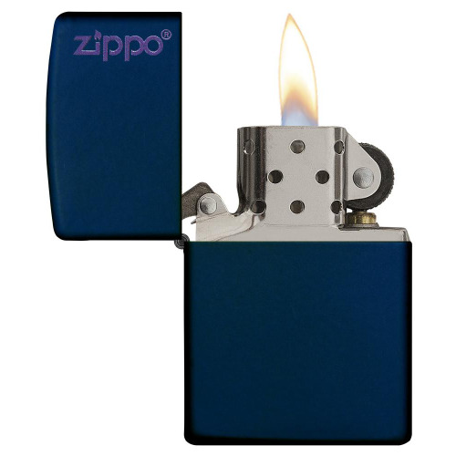 Zapalniczka Zippo Classic z logo Navy Blue Matte ZIP60001569 (2)