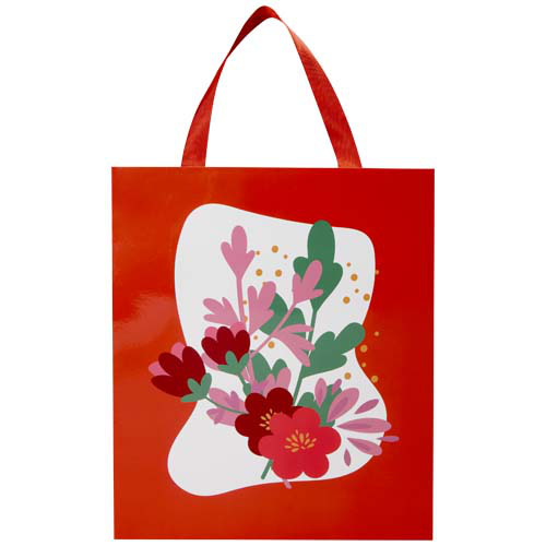 Torba papierowa Smartfold 210 g/m² z uchwytami ze wstążki i matowym laminowaniem – 31 x 12 x 39 cm Czerwony 1ZM01921 (1)