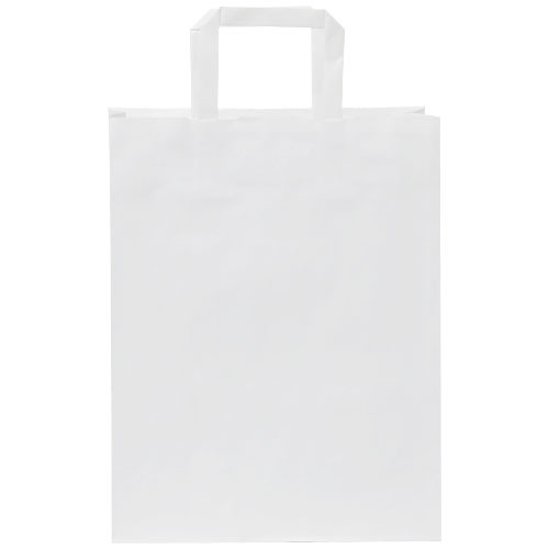 Torba z papieru Kraft z płaskimi uchwytami – 25 x 11 x 31 cm Biały 1PQ00301 (2)