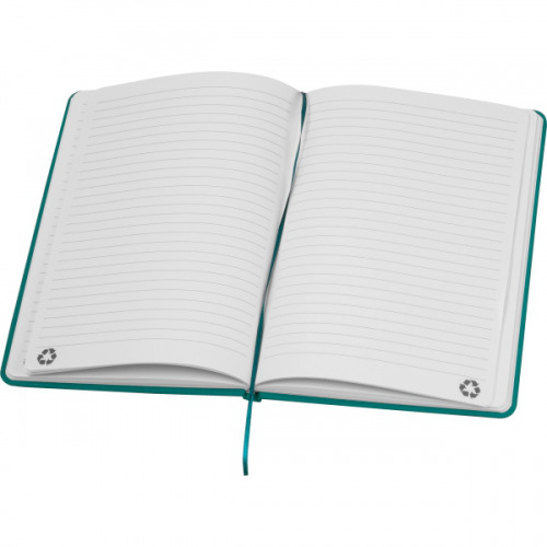 Notatnik A5 w linie z materiałów z recyklingu DOMINIK Turkusowy 2526114 (2)