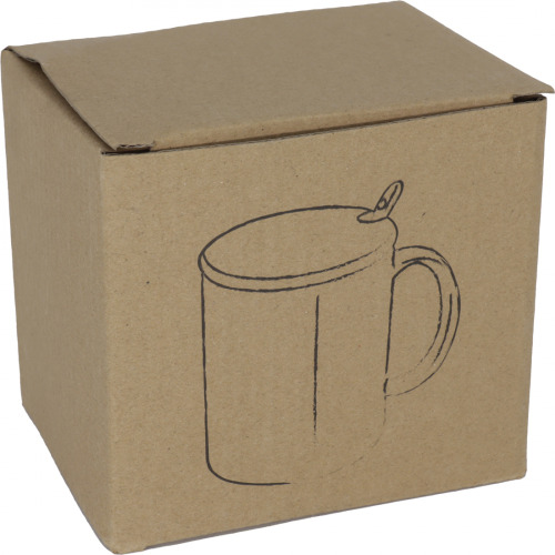 Kubek ceramiczny z łyżeczką 300 ml LOTHAR Czarny 8296903 (7)