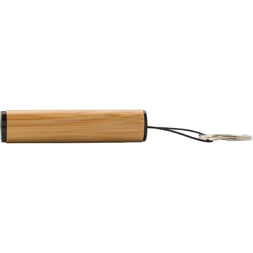 Bambusowa mini latarka, brelok do kluczy brązowy V4896-17 (2)