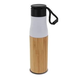 Termiczna butelka bambusowa z uchwytem 500ml