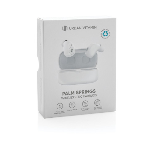 Bezprzewodowe słuchawki douszne Urban Vitamin Palm Springs ENC Biały P329.813 (16)