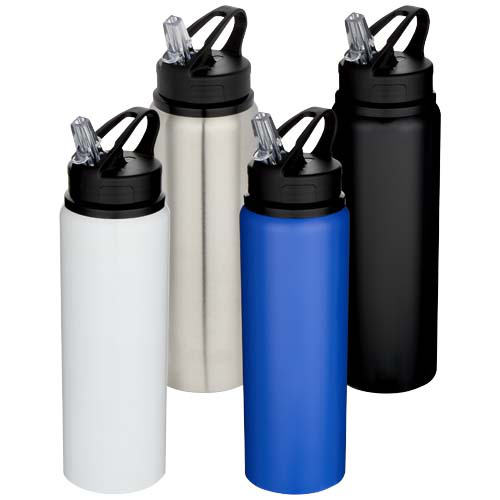 Fitz jednościenna butelka na wodę o pojemności 800 ml wykonana ze stali nierdzewnej z recyklingu z certyfikatem RCS Czarny 10087090 (4)