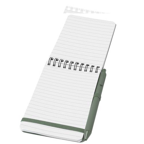 Thalaasa notatnik A6 w twardej okładce z nadrukiem oceanicznym i długopisem  Zielony melanż 10790262 (4)