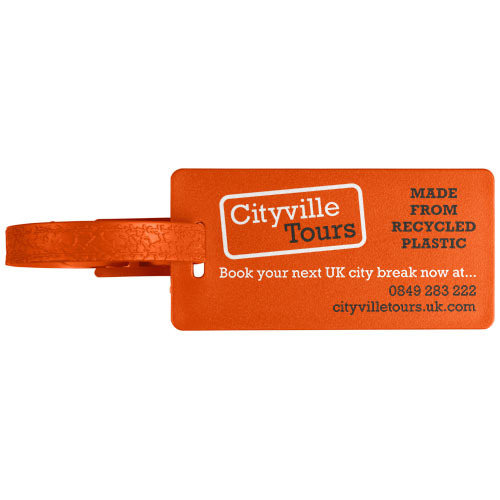 River zawieszka na bagaż z okienkiem z materiałów z recyklingu Pomarańczowy 21019131 (1)