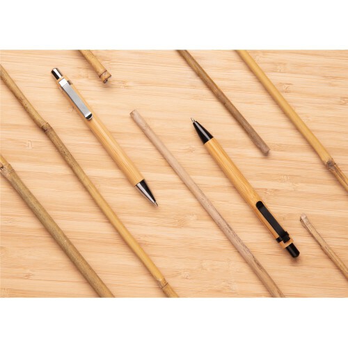 Bambusowy długopis czarny P610.321 (5)