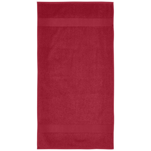 Charlotte bawełniany ręcznik kąpielowy o gramaturze 450 g/m² i wymiarach 50 x 100 cm Czerwony 11700121 (2)