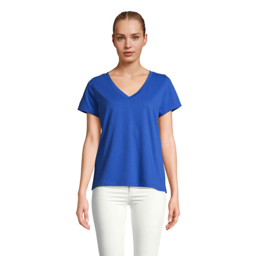 REGENT V T-SHIRT WOMEN Niebieski S04766-RB-L 