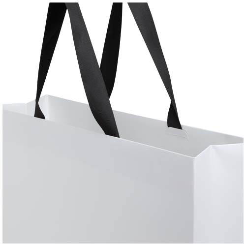 Torba papierowa Smartfold 210 g/m² z uchwytami ze wstążki i matowym laminowaniem – 42 x 12 x 35 cm Czarny 1ZM02090 (3)