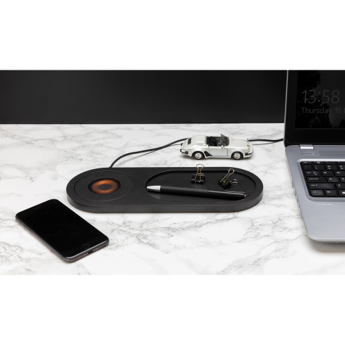 Ładowarka bezprzewodowa 10W Encore, organizer na biurko Czarny P308.591 (5)