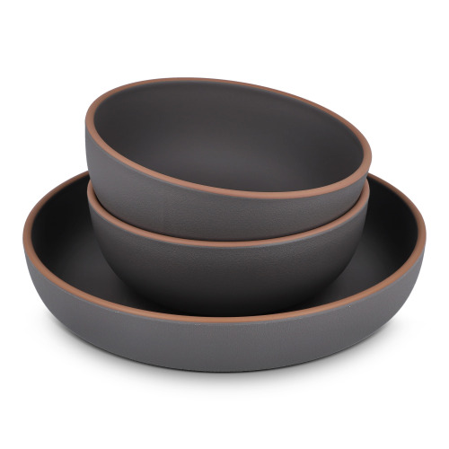Zestaw do serwowania InSideOut 3-częściowy Runa, wykonany z R-PET Szary LT57310-N0061 