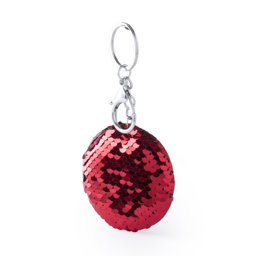 Brelok do kluczy z cekinami Czerwony V0676-05 