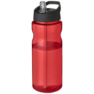 Bidon H2O Base® o pojemności 650 ml z wieczkiem z słomką Czerwony