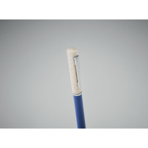 Długopis wykręcany słoma/ABS Bialy/Niebieski MO2449-36 (3)
