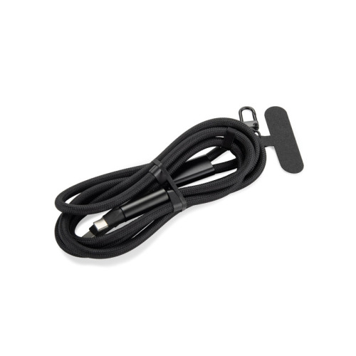 Smycz do telefonu z funkcją ładowania 60W CHARD Czarny 09180-02 (1)