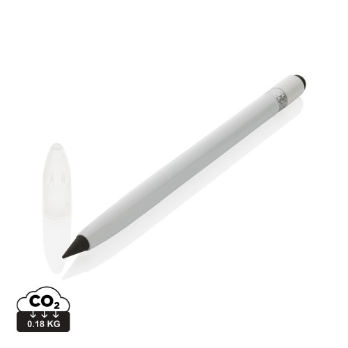 Aluminiowy ołówek z gumką biały P611.123 (8)