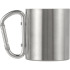 Metalowy kubek 185 ml z karabińczykiem Srebrny V0646-32  thumbnail