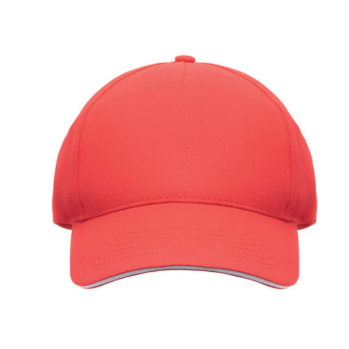 Czapka z daszkiem 5-panelowa Bialy/Czerwony MO2345-35 (1)