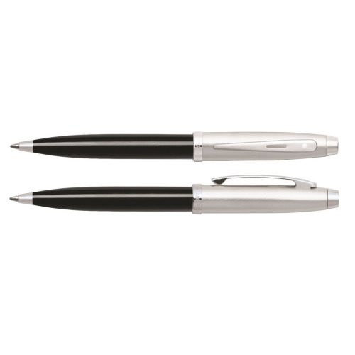 Długopis Sheaffer kolekcja 100, czarny/chrom, wykończenia chromowane, etui prezentowe czarny EXP9313BP-CZ (2)
