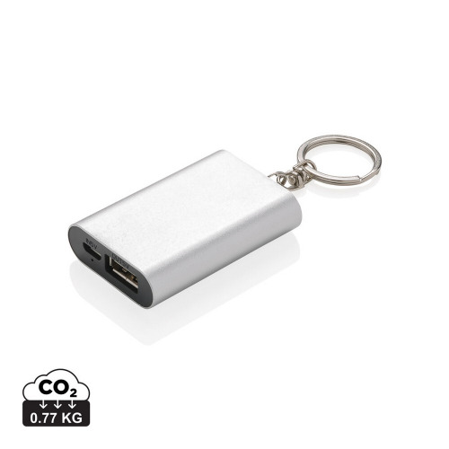 Power bank 1000 mAh, brelok do kluczy Srebrny P324.190 