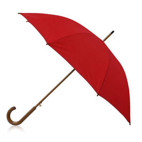 Parasol automatyczny z drewnianą rączką Czerwony IP35038452 (1)