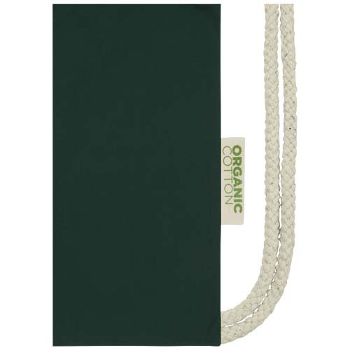 Odisha organiczny worek sznurowany z certyfikatem OCS o gramaturze 140 g/m², 5 l  Ciemnozielony 12078164 (2)