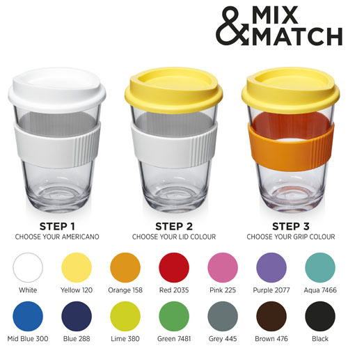 Kubek Americano® Cortado o pojemności 300 ml z uchwytem Magenta 21009009 (3)