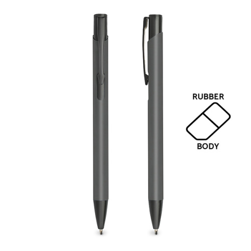Długopis aluminiowy, gumowany / Aluru Ciemnoszary IP13149496 