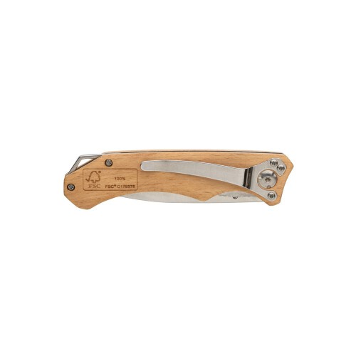 Drewniany nóż składany, scyzoryk brązowy P414.059 (4)