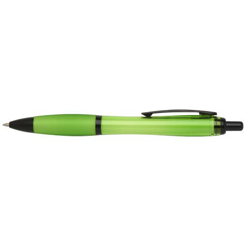 Nash długopis z tworzyw sztucznych pochodzących z recyklingu z czarnymi wykończeniami (czarny tusz) Limonka 10629663 (2)