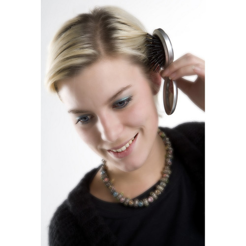 Szczotka do włosów i lusterko Srebrny V4318-32 (3)