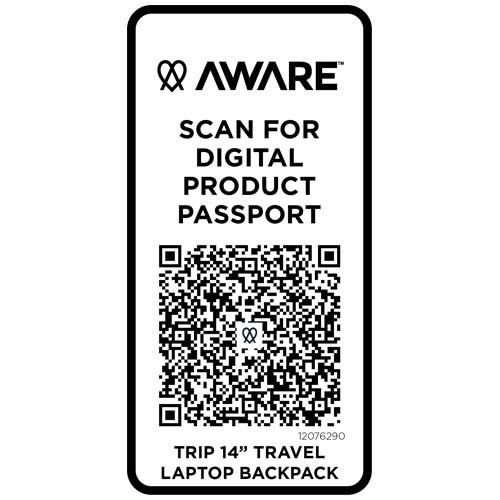 Trip Aware™, plecak na laptopa 14 cali wykonany z materiałów z recyklingu, 9 l Czarny 12076290 (6)